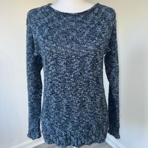 Chaps Denim Womens XS Marled Blue Knit Sweater‎ Sparkly Metallic Blend